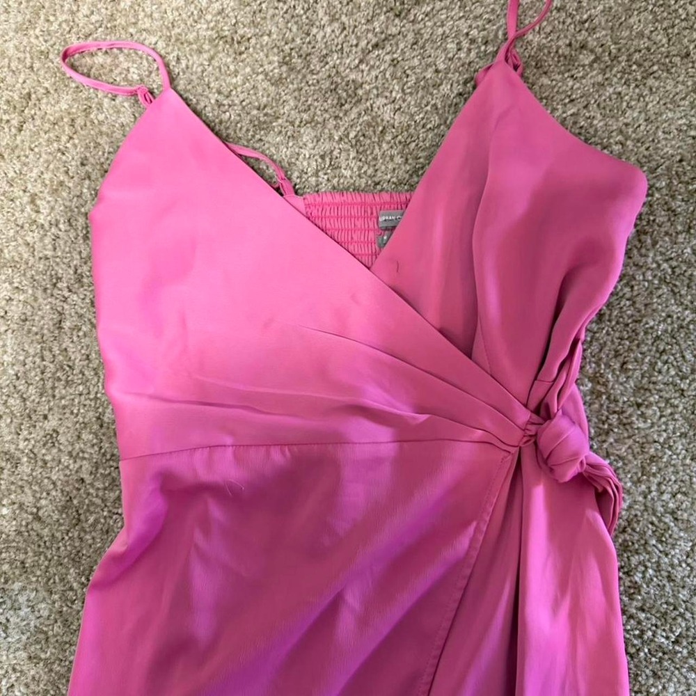 Urban Outfitters pink maxi dress with tie detail Size M